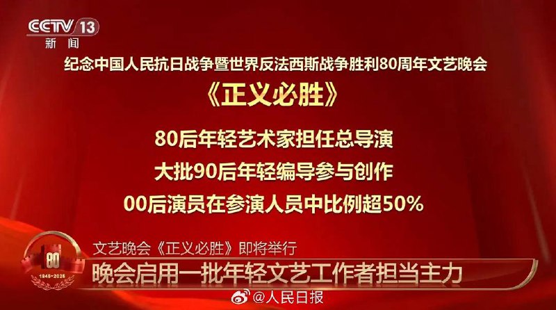 正义必胜-纪念抗战胜利80周年文艺晚会 2025.09.03 4K 超高清 26G - 